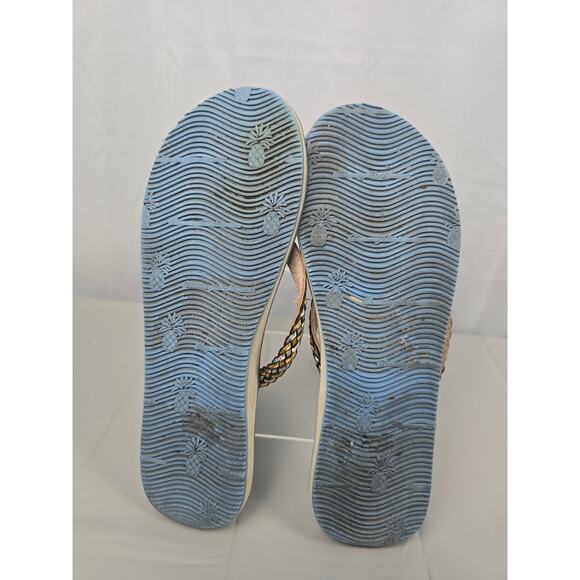 Tommy Bahama Women Braided Flip Flops Size 8 Whykiki - Picture 11 of 12
